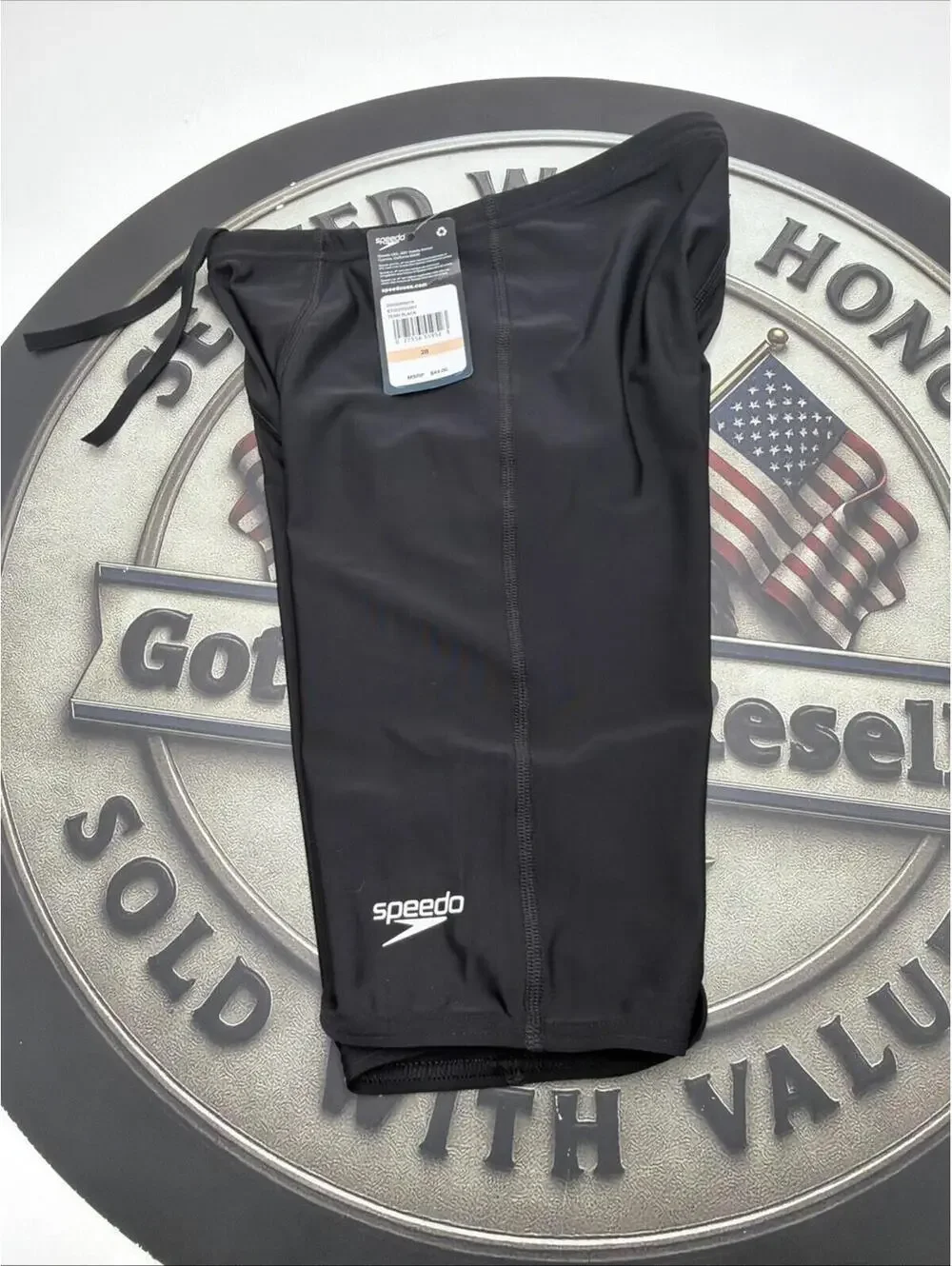 Men’s Speedo Eco Solid Jammer Bottoms Team Black Size 28 New